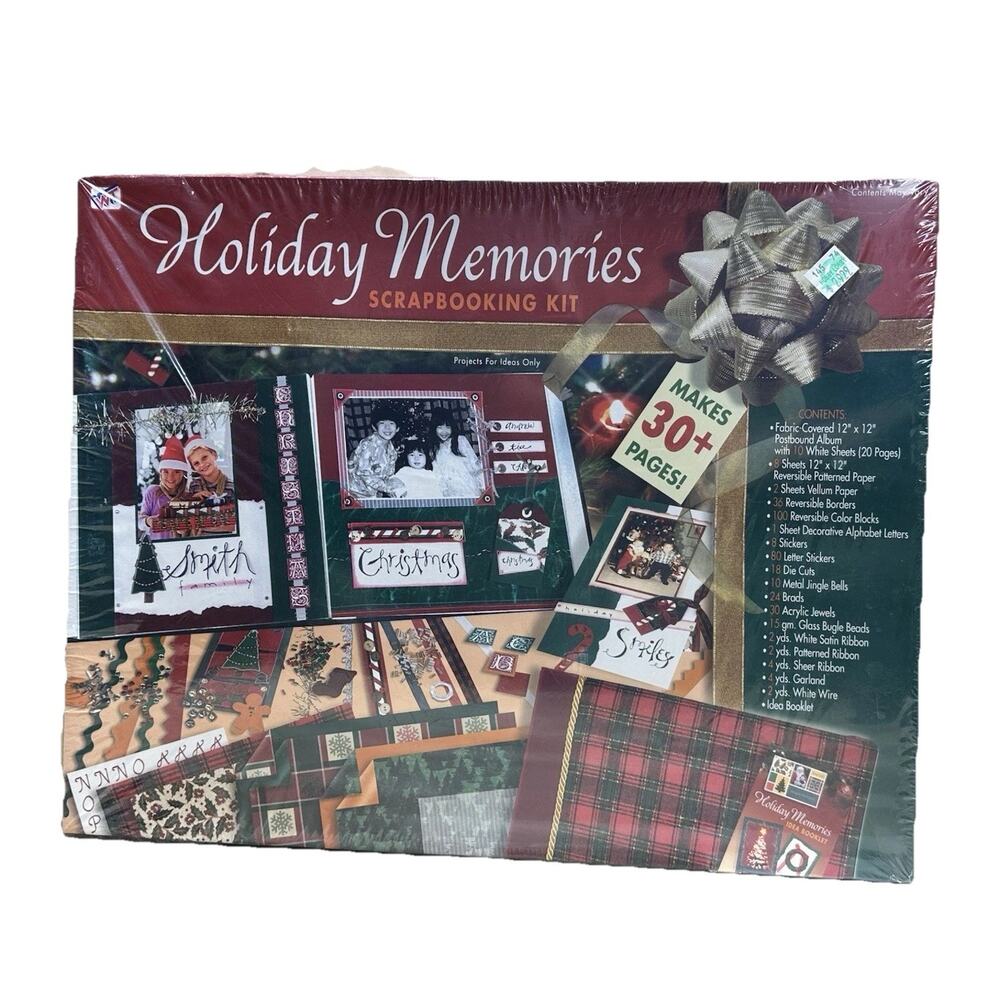 2004 Holiday Memories Scrapbooking‎ Kit Sealed NOS Makes 30 + Pages Christmas